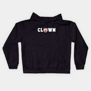 Clown White Kids Hoodie